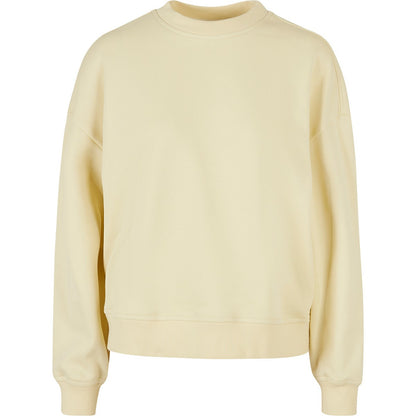Soft Yellow - Front - Build Your Brand Womens-Ladies Oversized Sweatshirt