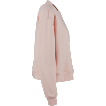 Pink - Side - Build Your Brand Womens-Ladies Oversized Sweatshirt