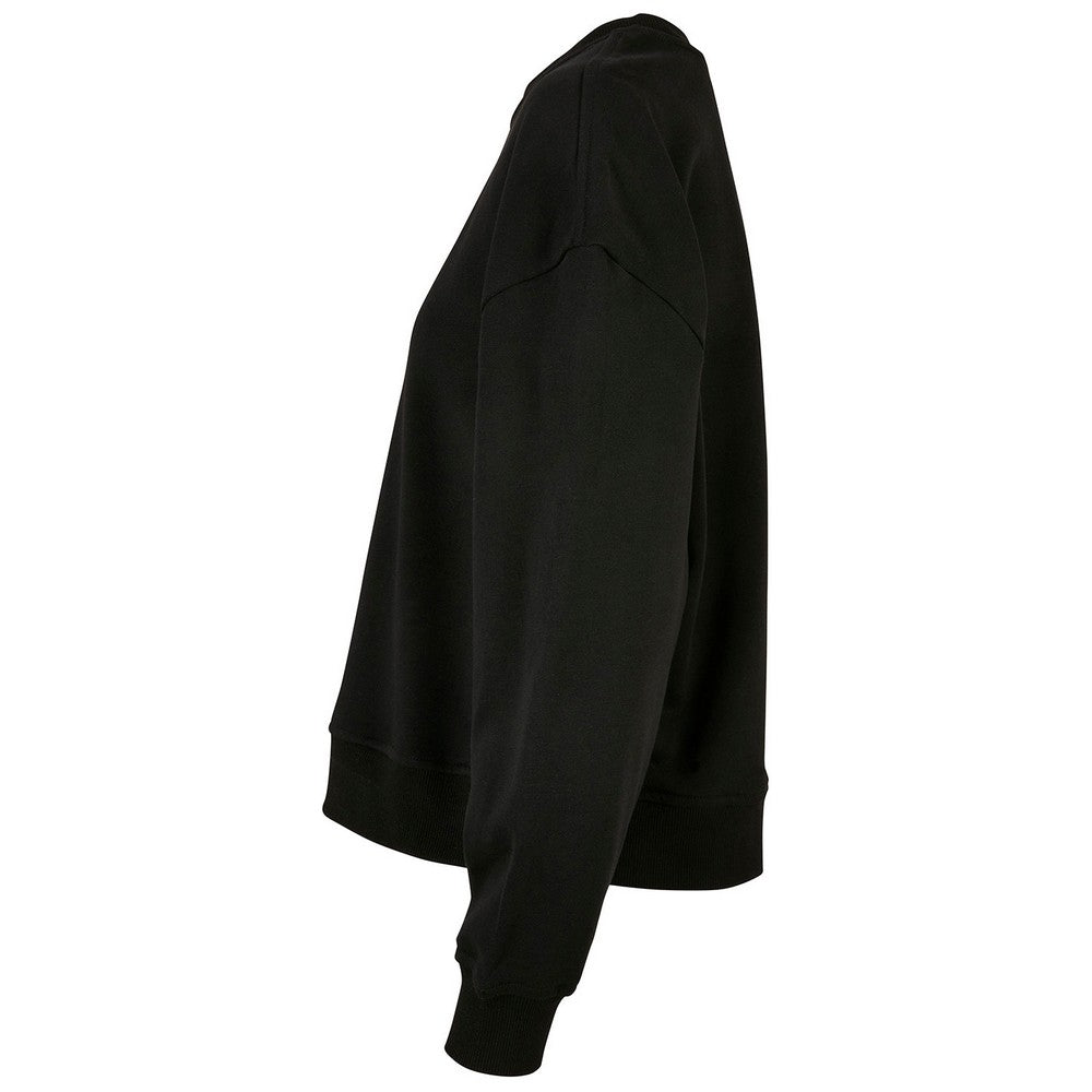 Black - Side - Build Your Brand Womens-Ladies Oversized Sweatshirt