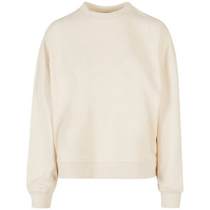 White Sand - Front - Build Your Brand Womens-Ladies Oversized Sweatshirt