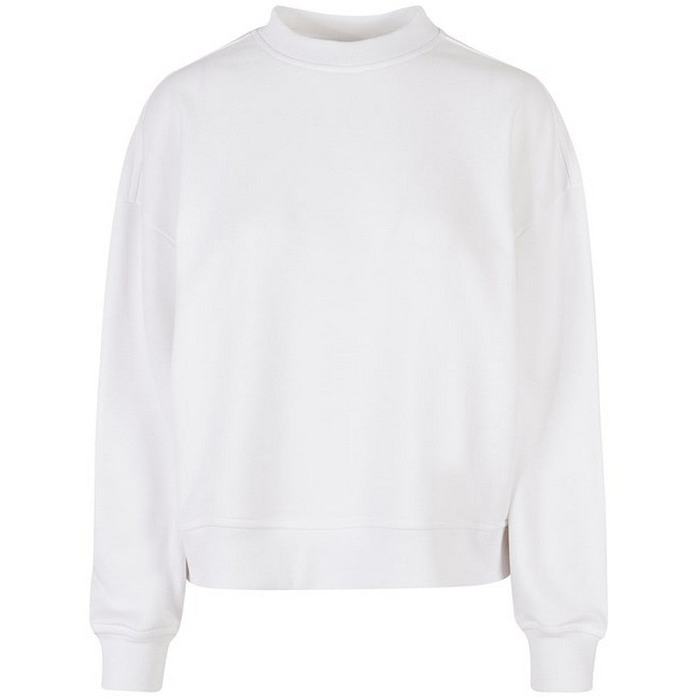 White - Front - Build Your Brand Womens-Ladies Oversized Sweatshirt