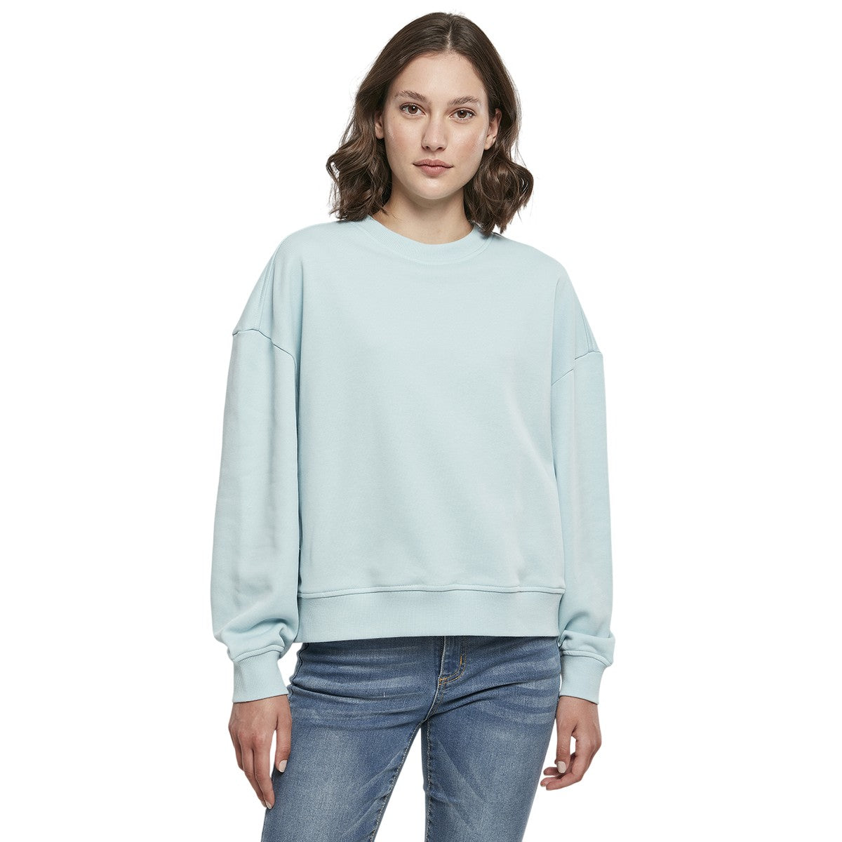 Ocean Blue - Back - Build Your Brand Womens-Ladies Oversized Sweatshirt