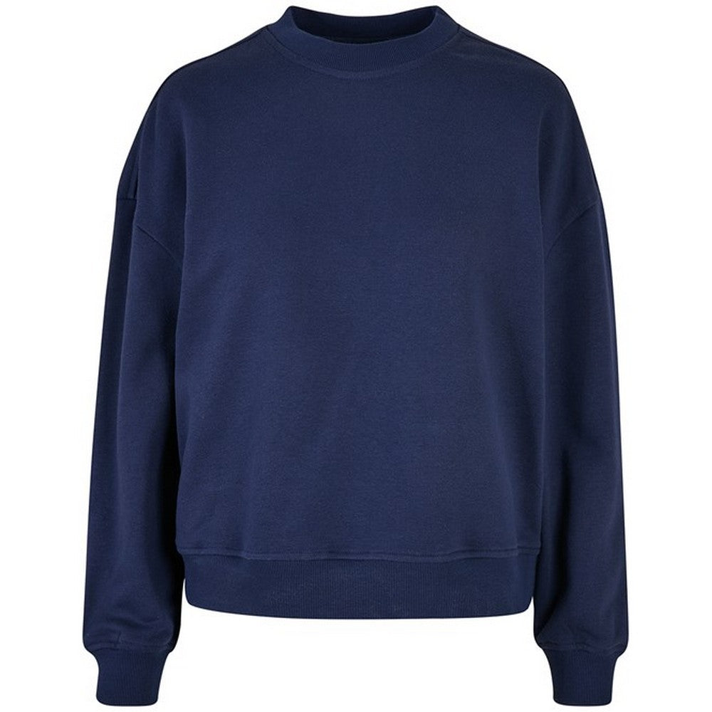 Light Navy - Front - Build Your Brand Womens-Ladies Oversized Sweatshirt