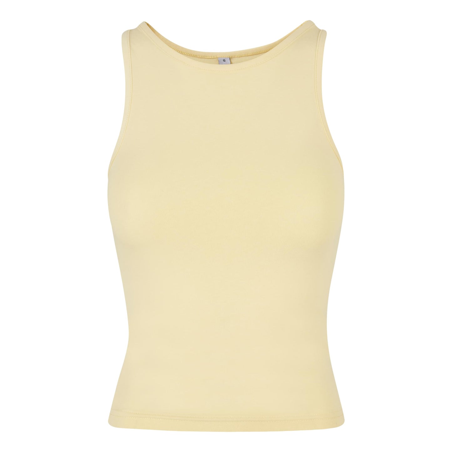 Soft Yellow - Front - Build Your Brand Womens-Ladies Racerback Tank Top