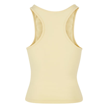 Soft Yellow - Back - Build Your Brand Womens-Ladies Racerback Tank Top