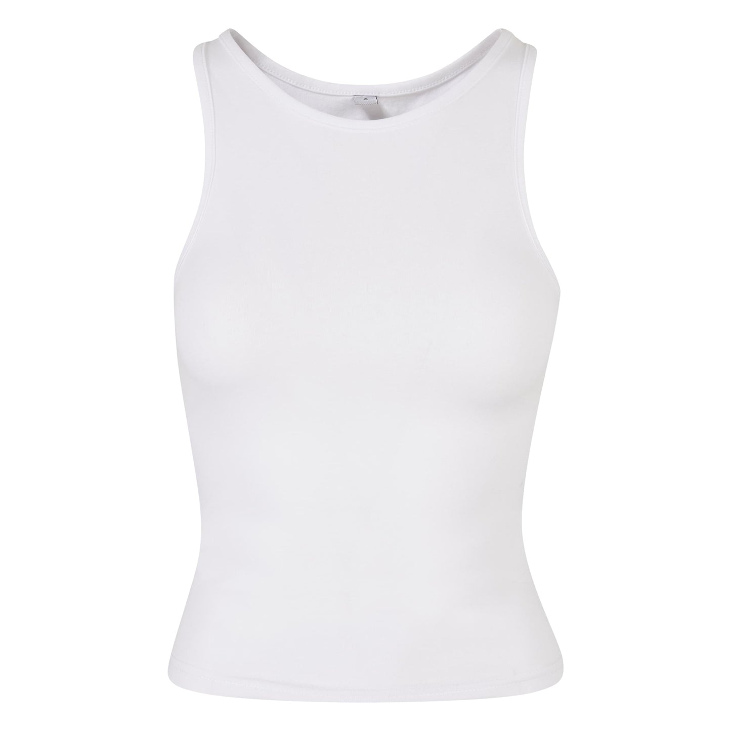White - Front - Build Your Brand Womens-Ladies Racerback Tank Top