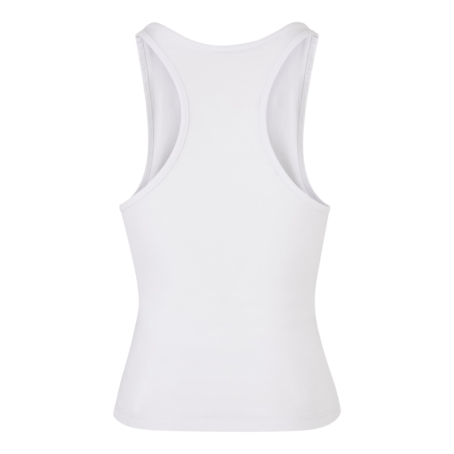 White - Back - Build Your Brand Womens-Ladies Racerback Tank Top