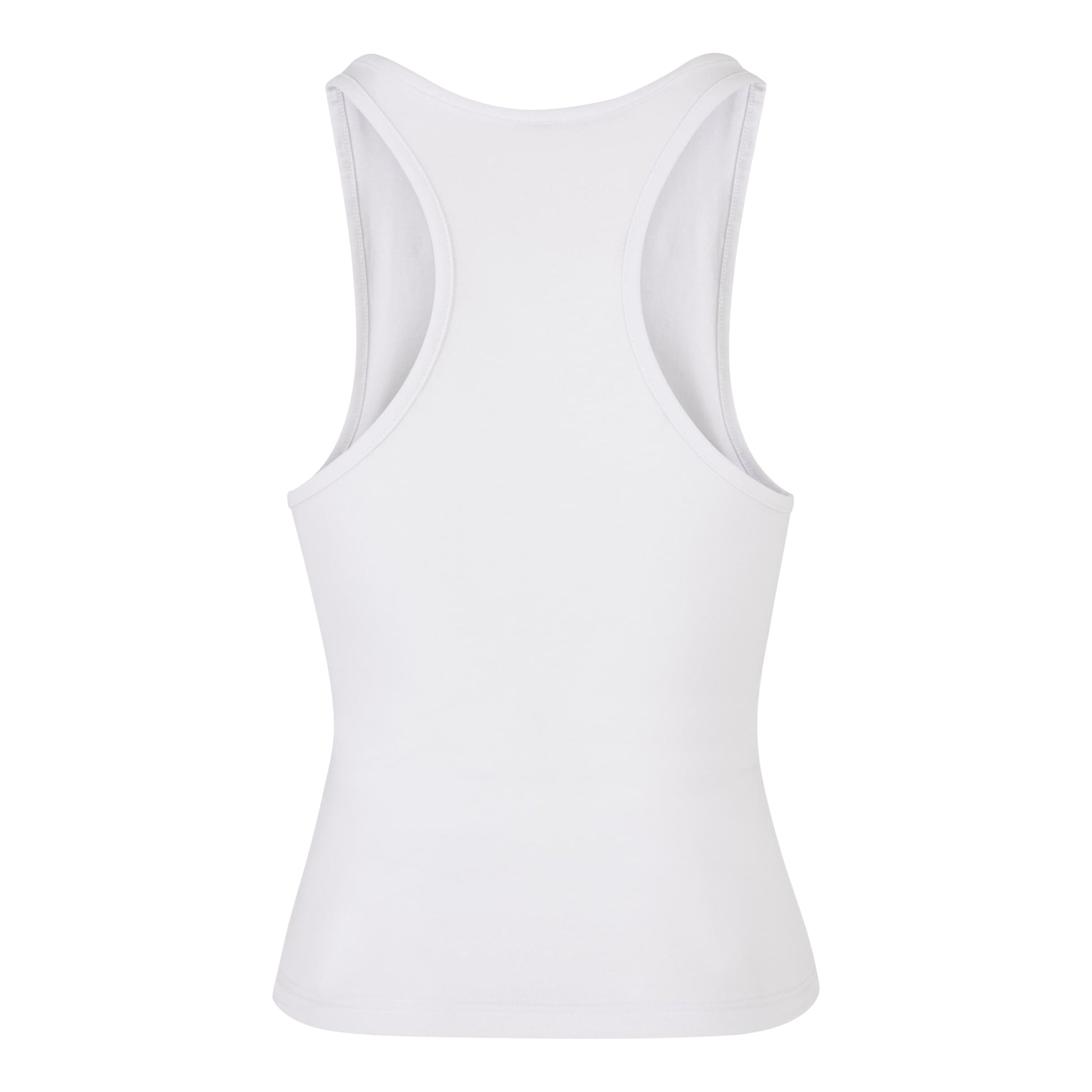 White - Back - Build Your Brand Womens-Ladies Racerback Tank Top