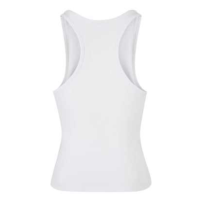 White - Back - Build Your Brand Womens-Ladies Racerback Tank Top
