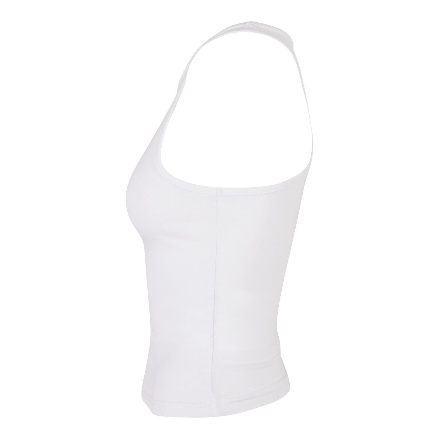 White - Side - Build Your Brand Womens-Ladies Racerback Tank Top