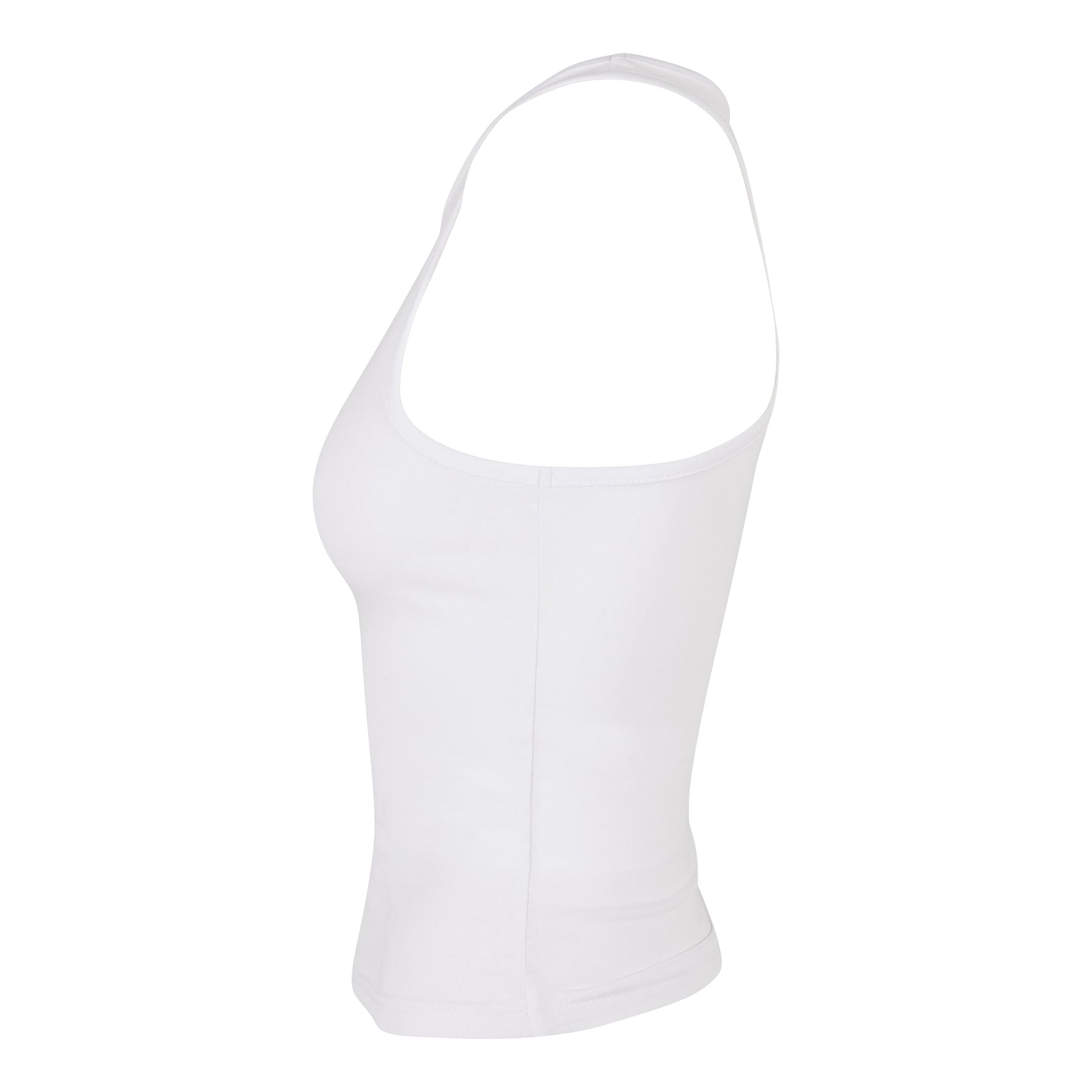 White - Side - Build Your Brand Womens-Ladies Racerback Tank Top