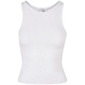 White - Front - Build Your Brand Womens-Ladies Racerback Tank Top