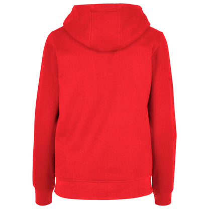 City Red - Back - Build Your Brand Womens-Ladies Basic Full Zip Hoodie