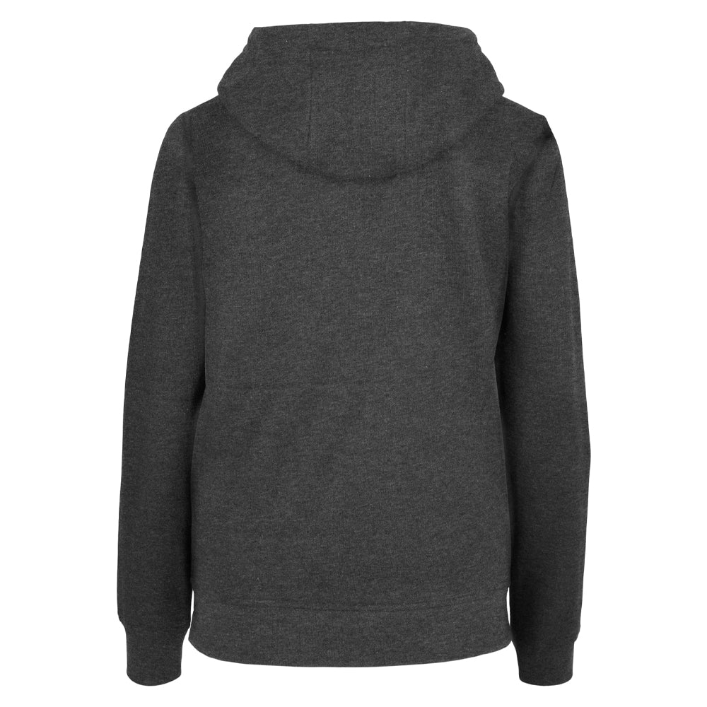 Charcoal - Back - Build Your Brand Womens-Ladies Basic Full Zip Hoodie
