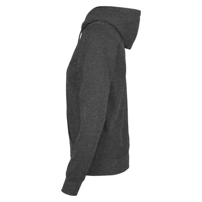 Charcoal - Side - Build Your Brand Womens-Ladies Basic Full Zip Hoodie