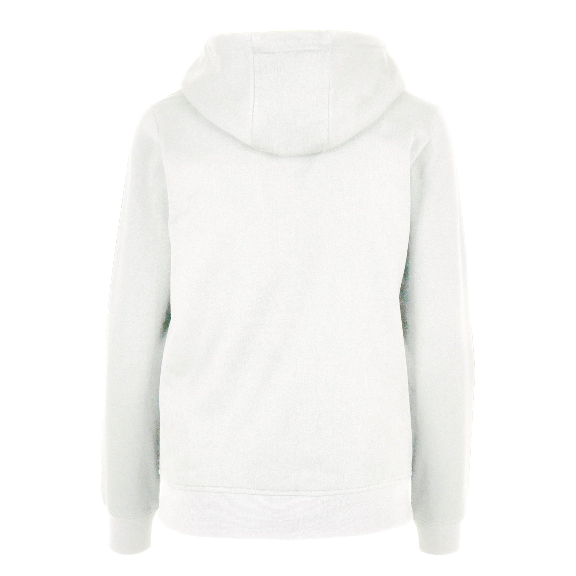 White - Back - Build Your Brand Womens-Ladies Basic Full Zip Hoodie