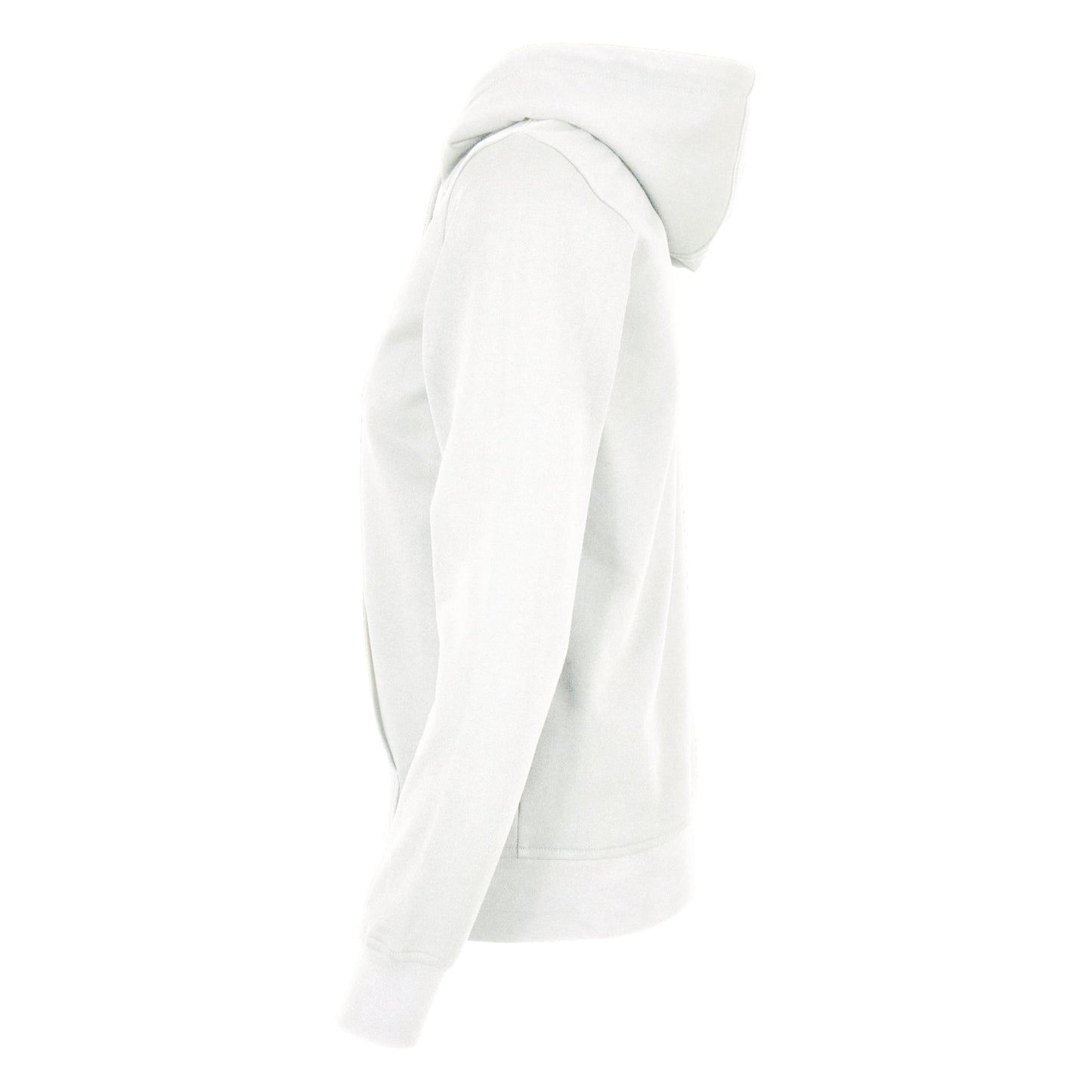 White - Side - Build Your Brand Womens-Ladies Basic Full Zip Hoodie