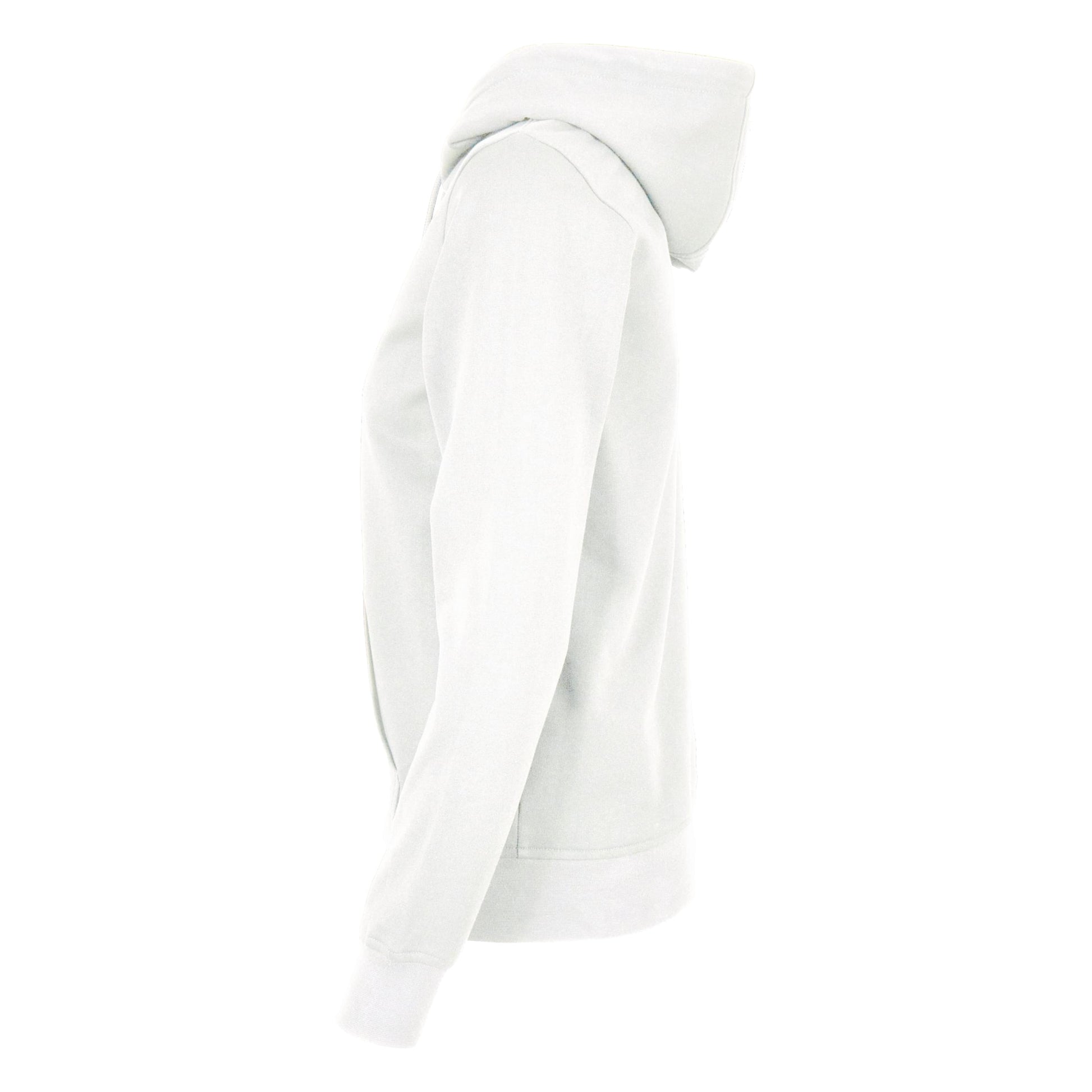 White - Side - Build Your Brand Womens-Ladies Basic Full Zip Hoodie