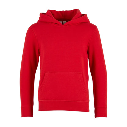 City Red - Front - Build Your Brand Childrens-Kids Basic Organic Hoodie