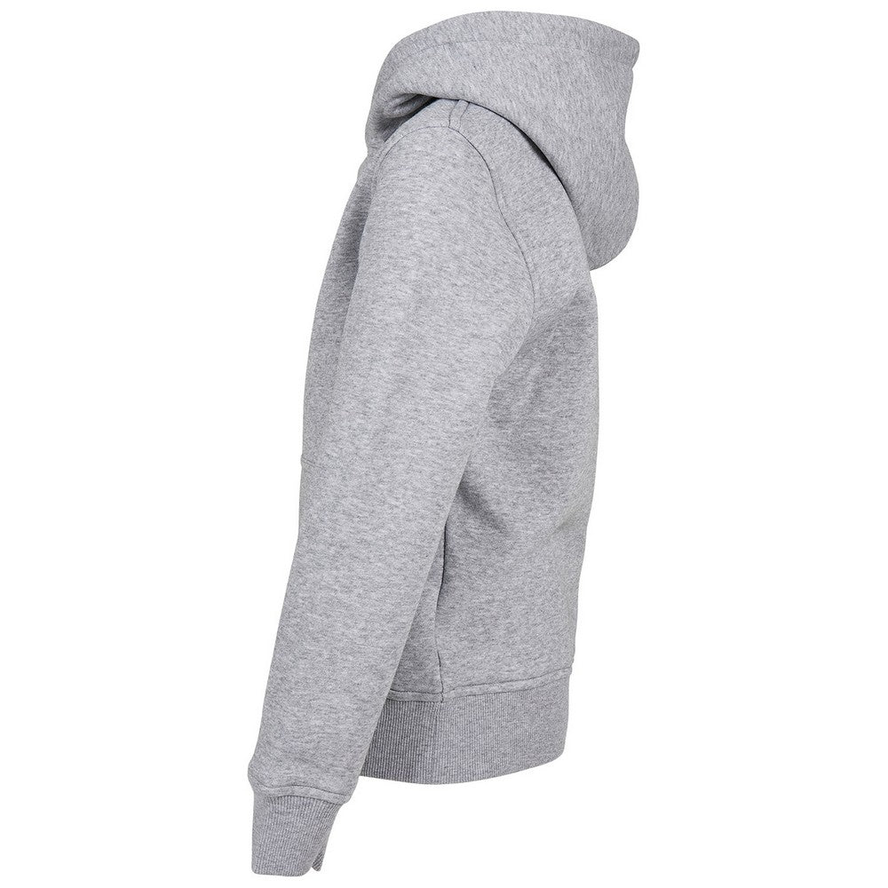Heather Grey - Side - Build Your Brand Childrens-Kids Basic Organic Hoodie