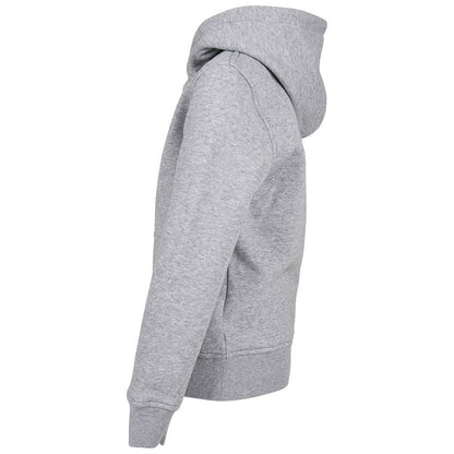 Heather Grey - Side - Build Your Brand Childrens-Kids Basic Organic Hoodie