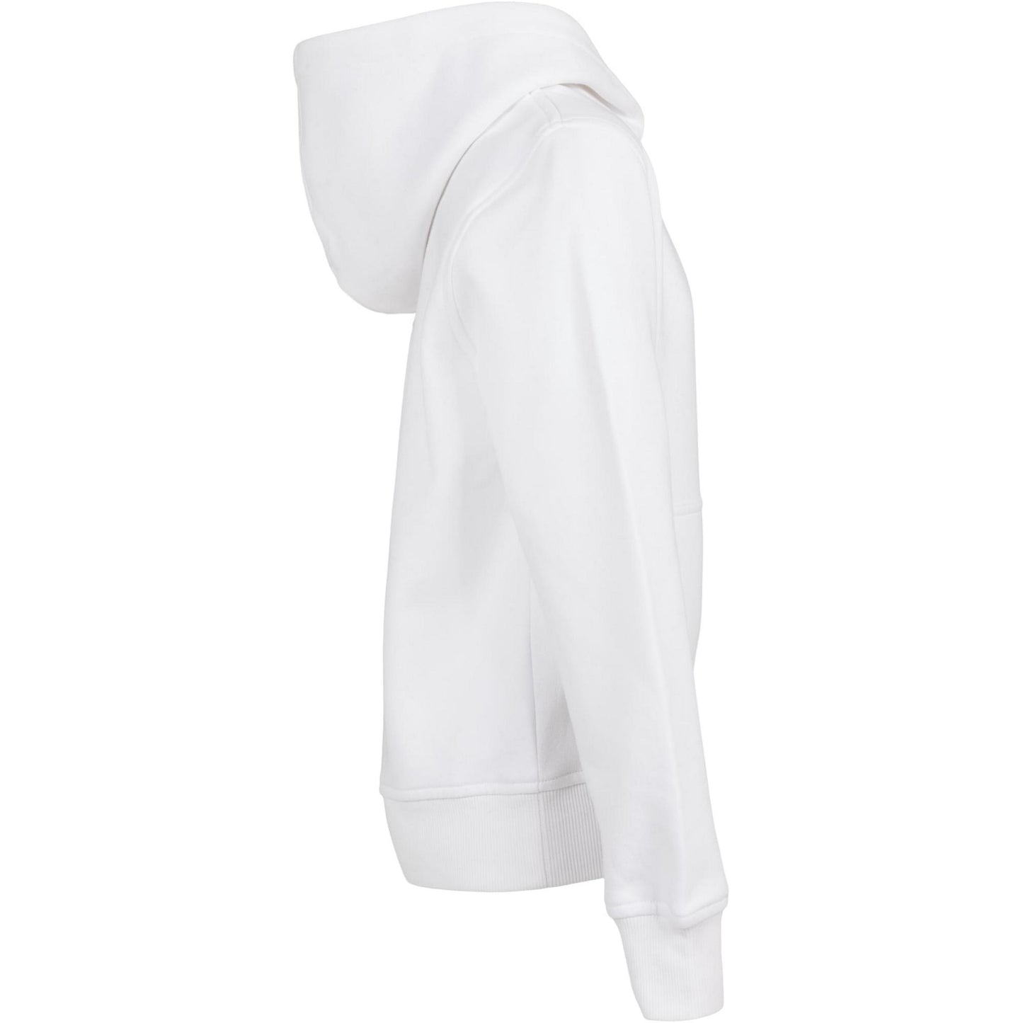 White - Side - Build Your Brand Childrens-Kids Basic Organic Hoodie