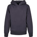 Navy - Front - Build Your Brand Childrens-Kids Basic Organic Hoodie
