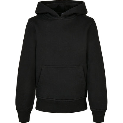 Black - Front - Build Your Brand Childrens-Kids Basic Organic Hoodie