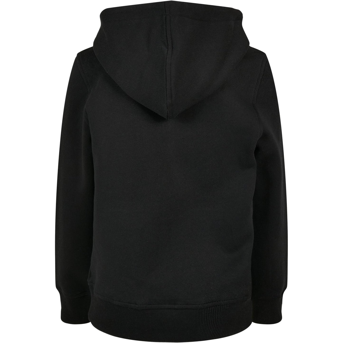 Black - Back - Build Your Brand Childrens-Kids Basic Organic Hoodie
