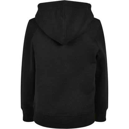 Black - Back - Build Your Brand Childrens-Kids Basic Organic Hoodie