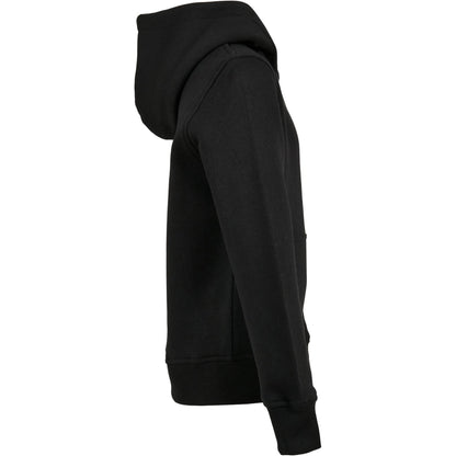 Black - Side - Build Your Brand Childrens-Kids Basic Organic Hoodie