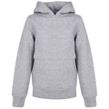 Heather Grey - Front - Build Your Brand Childrens-Kids Basic Organic Hoodie