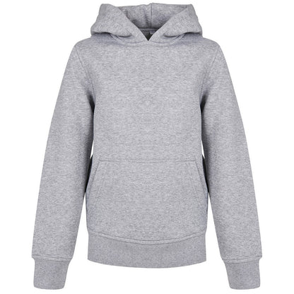 Heather Grey - Front - Build Your Brand Childrens-Kids Basic Organic Hoodie