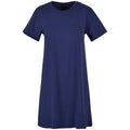 Light Navy - Front - Build Your Brand Womens-Ladies T-Shirt Dress