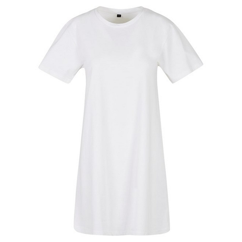 White - Front - Build Your Brand Womens-Ladies T-Shirt Dress