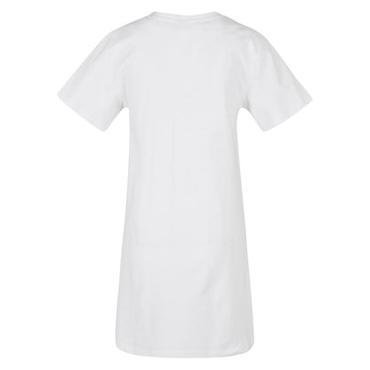 White - Back - Build Your Brand Womens-Ladies T-Shirt Dress