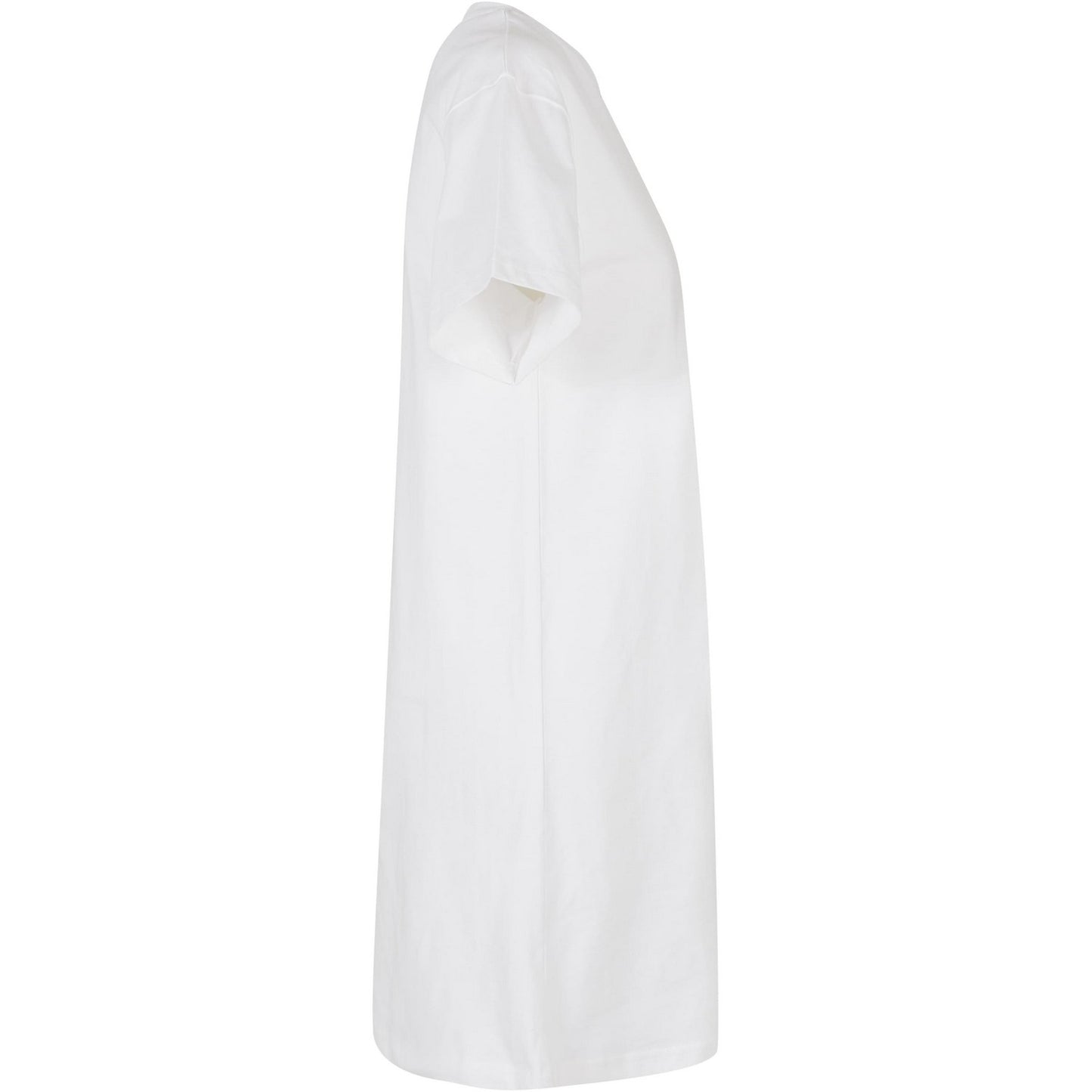 White - Side - Build Your Brand Womens-Ladies T-Shirt Dress