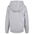 Heather Grey - Back - Build Your Brand Childrens-Kids Basic Organic Full Zip Hoodie