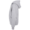 Heather Grey - Side - Build Your Brand Childrens-Kids Basic Organic Full Zip Hoodie