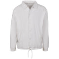 White - Front - Build Your Brand Mens Coach Jacket