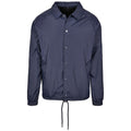 Navy - Front - Build Your Brand Mens Coach Jacket