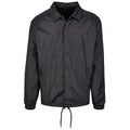 Black - Front - Build Your Brand Mens Coach Jacket