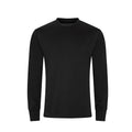 Jet Black - Front - AWDis Cool Mens Long-Sleeved Active T-Shirt