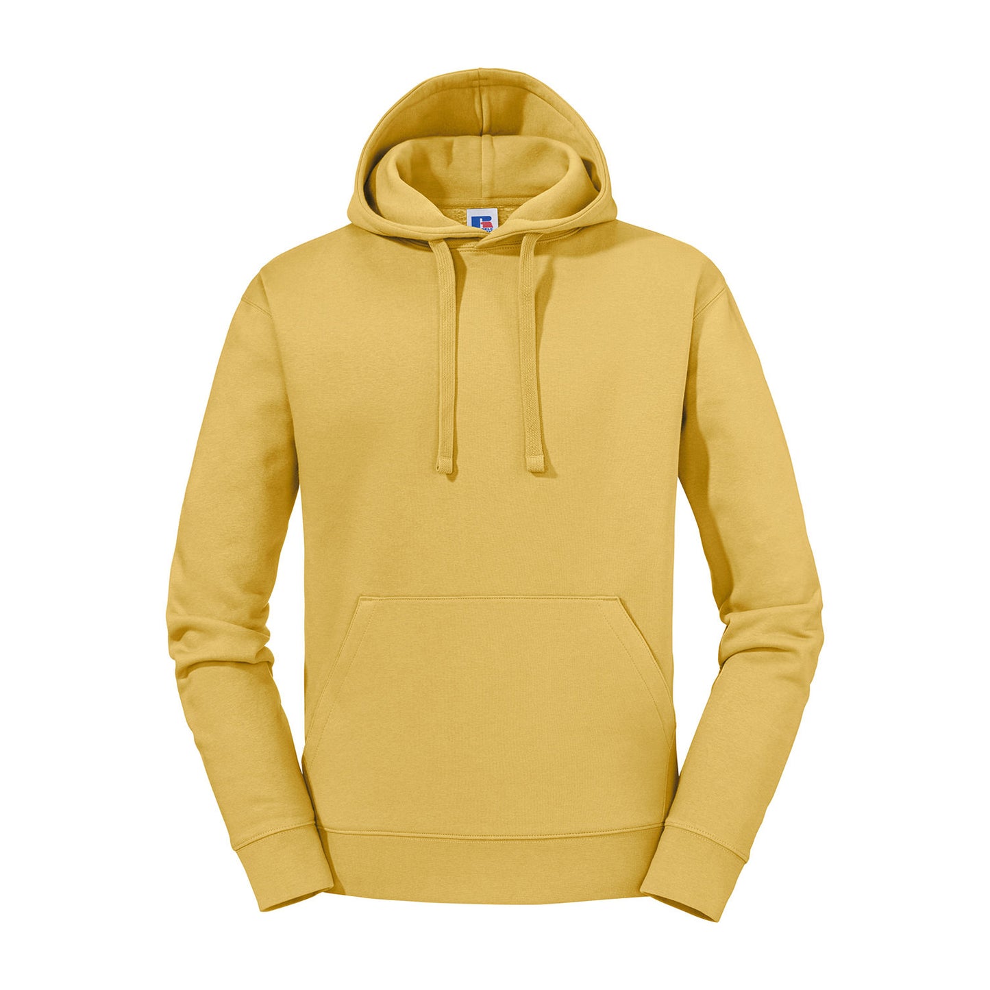 Mustard Yellow - Front - Russell Mens Authentic Hoodie