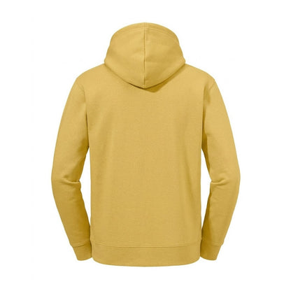 Mustard Yellow - Back - Russell Mens Authentic Hoodie