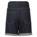 Indigo - Back - Wombat Womens-Ladies Denim Shorts