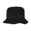 Black - Front - Flexfit Unisex Adult Terrycloth Bucket Hat