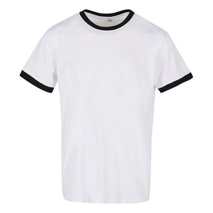 White-Black - Front - Build Your Brand Mens T-Shirt