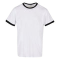 White-Black - Front - Build Your Brand Mens T-Shirt