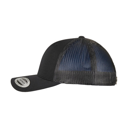 Black - Side - Flexfit Unisex Adult Recycled Polyester Trucker Cap